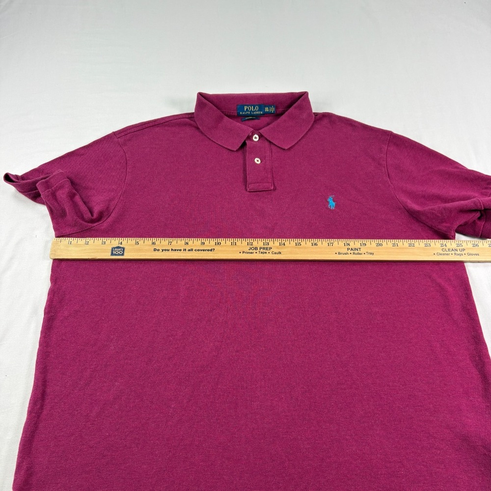 Polo Ralph Lauren Shirt Mens 2XL Pink Custom Fit Short Sleeve Preppy Cotton - Picture 5 of 9